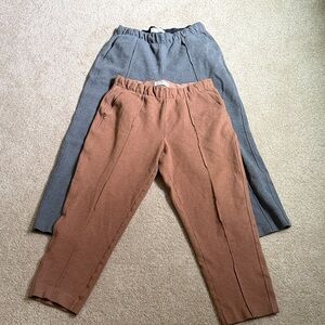 Everlane Cotton/Modal ankle length jogger style pants. Both sold together!